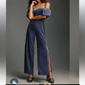 BY ANTHROPOLOGIE THE FEMME VELVET JUMPSUIT SIZE 8 NWOT